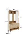 VALENTİN WOOD TARZ RAFLI,AYNALI PORTMANTO/AYAKKABILIK/VESTİYER(%100MDF)