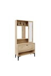 VALENTİN WOOD TARZ RAFLI,AYNALI PORTMANTO/AYAKKABILIK/VESTİYER(%100MDF)
