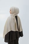 Aria Leopar Şal Gold - Bej