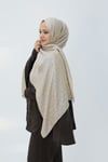 Aria Leopar Şal Gold - Bej