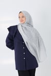 Aria Leopar Şal Gri