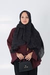 Aria Lotus Şal Siyah - Kahve 