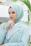 Loryan Scarf Abiye ve Günlük Kullanım, Tek Renk Richard Şal Mint