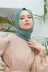 Loryan Scarf Abiye ve Günlük Kullanım, Tek Renk Richard Şal Çağla