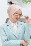 Loryan Scarf Abiye ve Günlük Kullanım, Tek Renk Richard Şal Koyu Somon