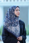 Loryan Scarf Adel Eşarp - Lacivert/Ekru