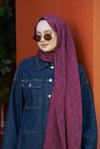 Loryan Scarf Aria Zincir Şal - Koyu Bordo