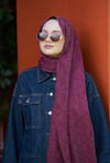 Loryan Scarf Aria Zincir Şal - Koyu Bordo