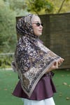 Loryan Scarf Dıamond Adel Şal - Vizon/Siyah
