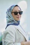 Loryan Scarf  Dıamond Elisa Eşarp - Lacivert/Ekru