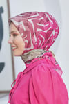 Loryan Scarf Diamond Eşarp - Diamond Arte İpeksi Eşarp 4287 Fuşya