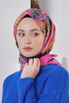 Loryan Scarf Diamond Eşarp - Diamond Diya İpeksi Eşarp 4317 Fuşya