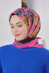 Loryan Scarf Diamond Eşarp - Diamond Diya İpeksi Eşarp 4317 Fuşya