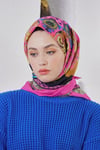 Loryan Scarf Diamond Eşarp - Diamond Diya İpeksi Eşarp 4317 Fuşya