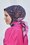 Loryan Scarf Diamond Eşarp - Diamond Harmony Black İpeksi Eşarp 4316 FUŞYA