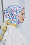 Loryan Scarf Diamond Eşarp - Diamond Plaid İpeksi Eşarp 4296 Hardal