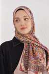 Loryan Scarf Diamond Şal - Diamond Harmony İpeksi Şal 4281 Bej