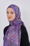 Loryan Scarf Diamond Şal - Diamond Harmony İpeksi Şal 4281 Lila