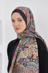 Loryan Scarf Diamond Şal - Diamond Harmony İpeksi Şal 4281 Siyah