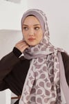 Loryan Scarf Diamond Şal - Diamond Mirror İpeksi Şal 4289 Gri