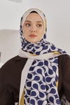 Loryan Scarf Diamond Şal - Diamond Mirror İpeksi Şal 4289 Bej