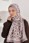 Loryan Scarf Diamond Şal - Diamond Mirror İpeksi Şal 4289 Gri