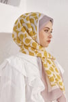 Loryan Scarf Diamond Şal - Diamond Mirror İpeksi Şal 4289 Hardal