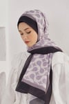 Loryan Scarf Diamond Şal - Diamond Mirror İpeksi Şal 4289 Siyah