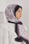 Loryan Scarf Diamond Şal - Diamond Mirror İpeksi Şal 4289 Siyah