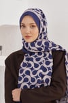 Loryan Scarf Diamond Şal - Diamond Mirror İpeksi Şal 4289 Lacivert