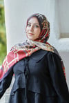 Loryan Scarf Ekose Zincir Şal - Bordo