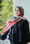 Loryan Scarf Ekose Zincir Şal - Bordo