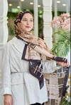 Loryan Scarf Ekose Zincir Şal  - Kahve 