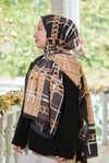 Loryan Scarf Ekose Zincir Şal - Siyah