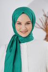 Loryan Scarf Floş Jakar Serisi Ağaç Kabuğu Desenli Şal Benetton