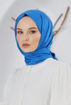 Loryan Scarf Floş Jakar Serisi Ağaç Kabuğu Desenli Şal Saks