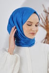 Loryan Scarf Floş Jakar Serisi Ağaç Kabuğu Desenli Şal Saks