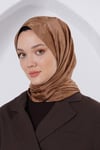 Loryan Scarf Jakar Şal - Delta Floş Jakar Şal 4299 Açık Kahve