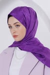 Loryan Scarf Jakar Şal - Delta Floş Jakar Şal 4299 Mürdüm