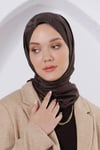 Loryan Scarf Jakar Şal - Delta Floş Jakar Şal 4299 Koyu Kahve