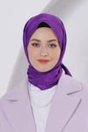 Loryan Scarf Jakar Şal - Delta Floş Jakar Şal 4299 Mürdüm