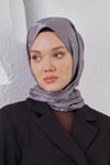 Loryan Scarf Jakar Şal - Stone Floş Jakar Şal 4312 Füme