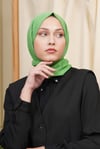 Loryan Scarf Kendinden Desenli Tek Renk Kayla Jakarlı Pamuklu Şal Neon Benetton