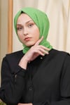 Loryan Scarf Kendinden Desenli Tek Renk Kayla Jakarlı Pamuklu Şal Neon Benetton