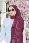 Loryan Scarf Lavin Girdap Şal - Koyu Bordo
