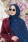 Loryan Scarf Lavin Girdap Şal - Lacivert