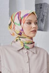 Loryan Scarf Linen Keten Karışımlı Pamuklu Confetti Desenli Eşarp Vizon