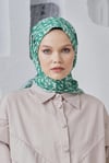 Loryan Scarf Linen Keten Karışımlı Pamuklu Çini Desenli Eşarp Benetton