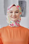 Loryan Scarf Linen Keten Karışımlı Pamuklu Confetti Desenli Eşarp Bej