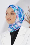 Loryan Scarf Linen Keten Karışımlı Pamuklu Zambak Desenli Şal Very Peri